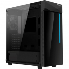 GABINETE GIGABYTE C200 CON VENTANA RGB, MIDI-TOWER, ATX/MICRO-ATX/MINI-ITX, SIN FUENTE, USB 3.1, NEGRO GB-C200G