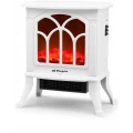 Chimenea eléctrica Orbegozo CM 9021, 1.500 W, efecto fuego real, calefactor cerámico, 2 potencias, blanco