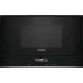 Microondas integrable Siemens BF722L1B1 iQ700, 21 litros, 900 W Inverter, TFT táctil, 7 programas automáticos, humidClean, apertura lateral, negro