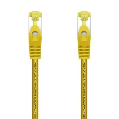 AISENS - CABLE DE RED RJ45 LSZH CAT.7 600 MHZ S/FTP PIMF AWG26, AMARIL