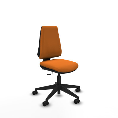 Elche CP similpiel naranja base piramidal ruedas nailon 65mm