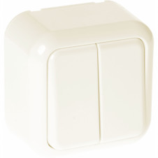Conmutador Doble Ancient 2 Teclas Beis 6x6x3 Cm