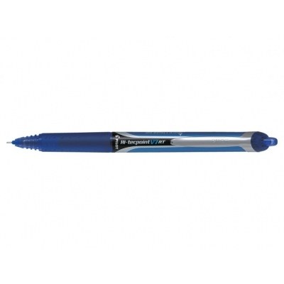 Pilot Boligrafo de Tinta Liquida Hi-Tecpoint V7 RT - Retractil - Recargable - Punta Fina de Aguja 0.7mm - Trazo 0.35mm - Color Azul