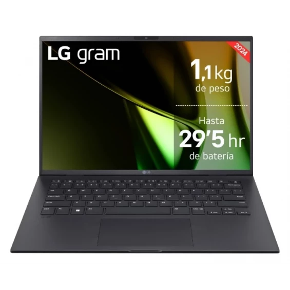 Portátil LG gram 14Z90S-G.AD78B, Intel Core Ultra 7 155H, 32 GB RAM, 1 TB SSD, Intel Arc, 14 pulgadas IPS WUXGA, Windows 11 Home, negro obsidiana