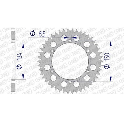 Corona AFAM aluminio ultraligera autolimpiable 17206 - Paso 520 17206+46