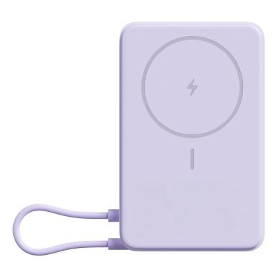 Xiaomi Magnetic Power Bank 10000 con Soporte Integrado - Carga Inalambrica Magnetica - 20W Max - USB C Bidireccional - 5900 mAh / 37 Wh - Pantalla Integrada - Diseño Compacto - Color Purpura