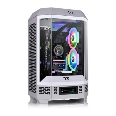 Caja ordenador gaming thermaltake the tower t300 matx cristal templado gris