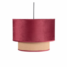 Colgante 2 Pantallas Nerva 1xe27 Rojo Vino Regx40x40 Cm