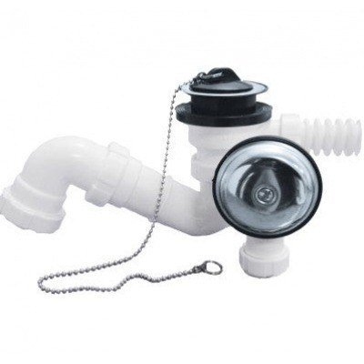 CONJUNTO BAÑERA SALIDA HORIZONTAL SIFÓN BOTELLA 1 1/2 Ø70MM