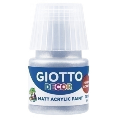 PINTURA ACRIL.GIOTTO 25 ml PLATA - Pack de 6 unidades