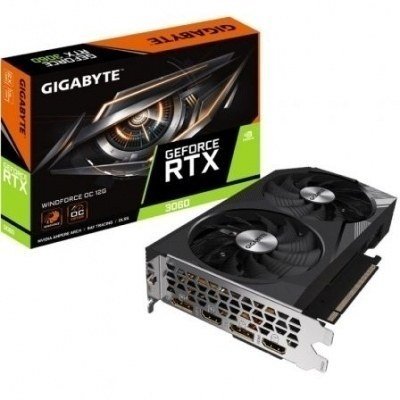 Tarjeta Gráfica Gigabyte GeForce RTX 3060 WindForce OC Rev 2/ 12GB GDDR6/ LHR