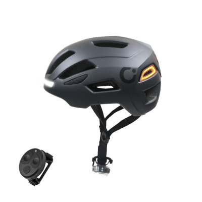 Cecotec BrainGuard Flash Casco Urbano para Bicicleta y Patinete - Talla S-M - Intermitentes - Luz Trasera - Luz Frontal - Ajustable - Material Ligero y Resistente - Carga USB-C - Cable - Color Gris Os