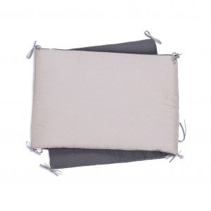 Protector cuna 60x120 cm (reversible 2 caras) 128 Stone Grey · Alondra