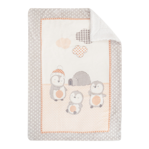 Manta super suave Super soft baby blanket with sherpa 110/140 Pingui Family Beige