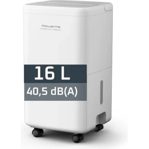 Deshumidificador Rowenta DH5260F0, 16 litros/día, depósito 3 litros, 40,5 dB, secado de ropa, para 40, blanco