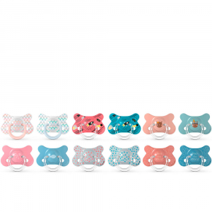 Pack de 2 Chupetes Fusión de Silicona con Tetina Fisiológica 4-18M