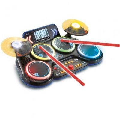 Batería electrónica VTech Kidi DJ Drums - Interactiva y educativa | Múltiples modos de percusión