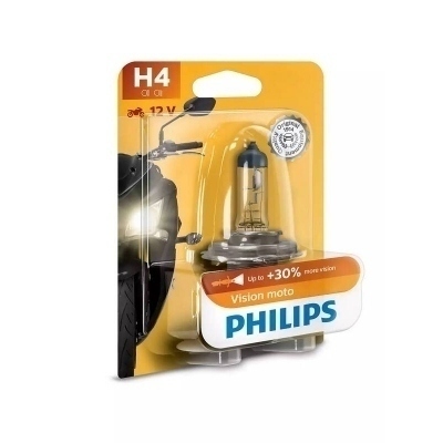 PHILIPS H4 Vision Moto Light Bulb 12V/60/55W - x1 49024730
