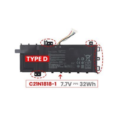 Batería compatible para portátil ASUS C21N1818-1 7.6V 4150mAh