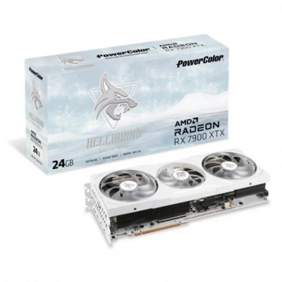 Tarjeta grafica powercolor rx 7900xtx hell hound white 24gb 3 x dp - 1 x hdmi - 2 x 8p