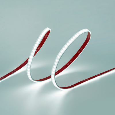 Tira led adhesiva 6.400 k 8 w/m 100 lm/w 24 v dc ip65, 5 m x 10 mm luz fria