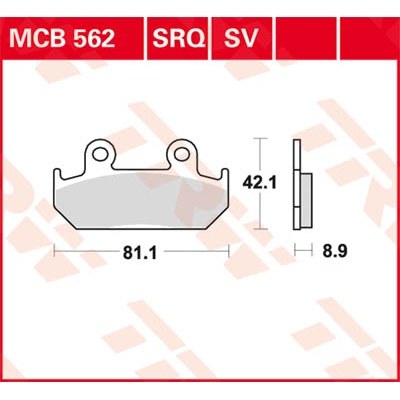 Pastillas de freno sinterizadas serie SV TRW MCB562SV