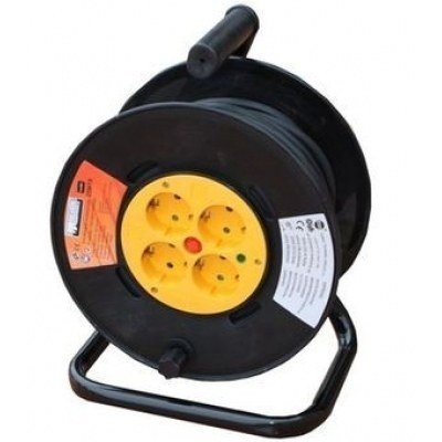 Enrollacable Electrico 4 Tomas Schuko 50 metros