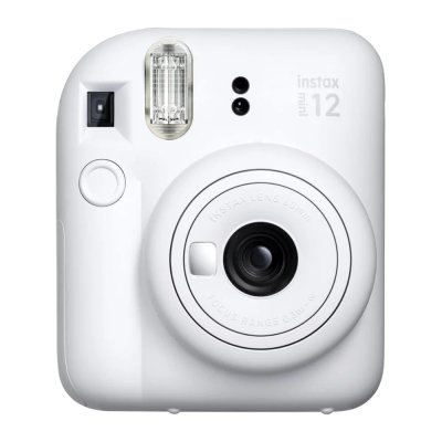 Fujifilm Instax Mini 12 Clay White Camara Instantanea - Tamaño de Imagen 62x46mm - Flash Auto - Exposicion Automatica - Mini Espejo para Selfies - Modo Primer Plano