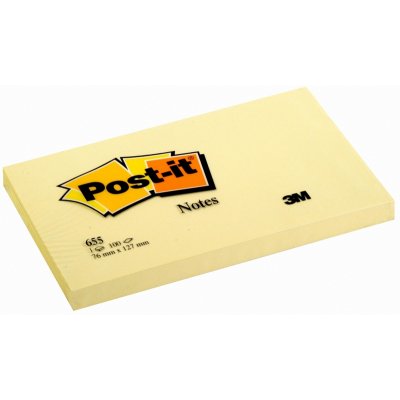Post-it Bloc de 100 Notas Adhesivas Removibles Canary Yellow 76x127mm - Papel con Certificacion PEFC - 7100090881 - Color Amarillo Claro