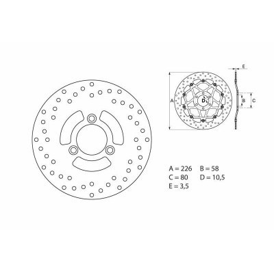 Disco de freno Brembo 68B40757 68B40757