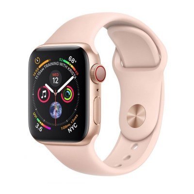APPLE WATCH SERIES 4 GPS  CELLULAR 40mm CAJA ALUMINIO ORO CON CORREA DEPORTIVA ROSA ARENA - MTVG2TY/