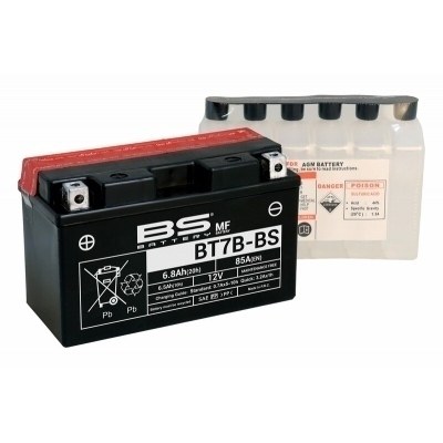 BS BATTERY Battery Maintenance Free with Acid Pack - BT7B 300626