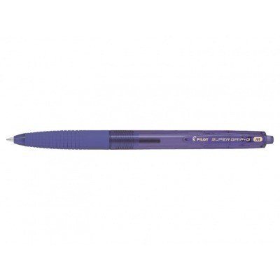 Pilot Boligrafo de Bola Retractil SuperGrip G - Punta Redonda 1.0mm - Trazo 0.4mm - Tinta de Aceite - Grip Ergonomico - Color Violeta