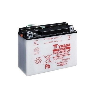 Batería Yuasa SY50-N18L-AT Dry charged (sin electrolito) SY50-N18L-AT