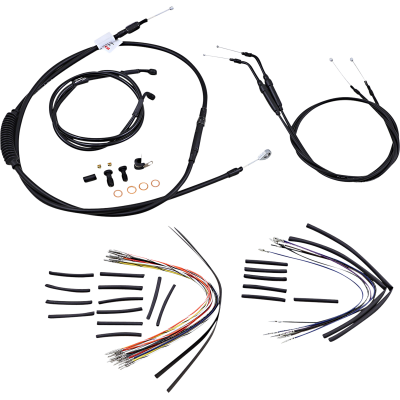 Kit completo líneas/cables en vinilo negro para manillar Ape Hanger BURLY BRAND B30-1043