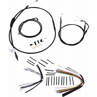 Kit completo líneas/cables en vinilo negro para manillar Ape Hanger BURLY BRAND B30-1014