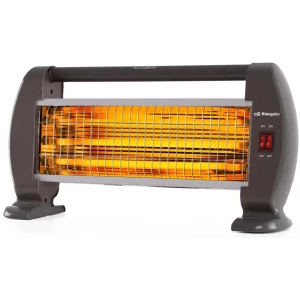 Estufa de cuarzo Orbegozo BP 0206, 1.200 W, 3 potencias, negro