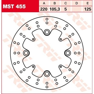 Disco de freno fijo redondo 220-250 mm TRW MST455