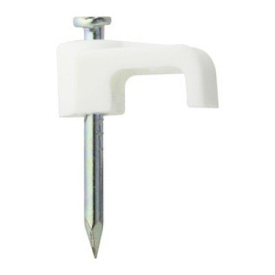 Grapa Cable Paralelo 2x1mm Blanca Bolsa 100unid.