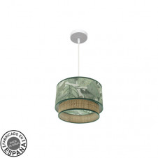 Colgante Congo 30d 1xe27 Blanco/verde-natural