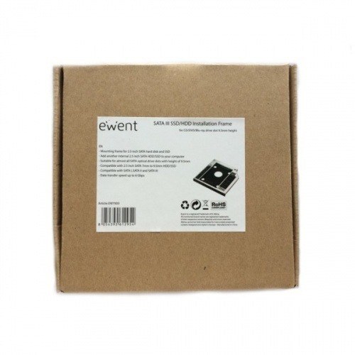 Ewent EW7003 Adaptador HDD/SSD SATA para Unidad Óptica 9,5 mm