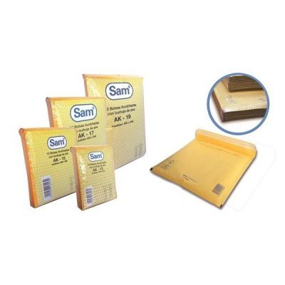 SAM C.500 bolsas postal prolongado 132x187mm kraft verjurado