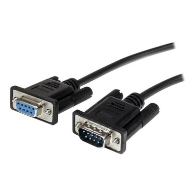 Cable db9 startech 0.5m - macho - hembra - negro