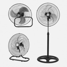 Ventilador 3 En 1 Recio Negro 50 D 3 Vel. 70w 3 Aspas Aluminio En Plata Oscilante