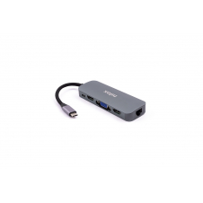 Nilox Docking Station Type-C: 3xUSB 3.0, 2xHDMI, VGA, USB-C, RJ45
