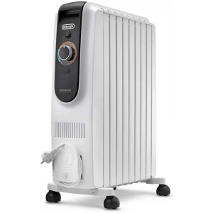 Radiador de aceite Delonghi Dragon Easytronic TRD50820, 2.000 W, 8 elementos, blanco