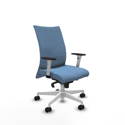 Albacete confidente sincro bali azul cielo brazos 1D blancos base blanca ruedas 65 mm nailon
