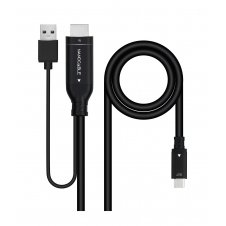 Nanocable Cable Conversor HDMI a USB-C, Negro, 1.8 m