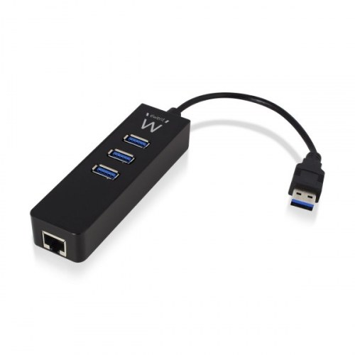 EWENT EW1140 HUB USB3.1 Gen 1 3 ports + 1 port Gigabit Lan