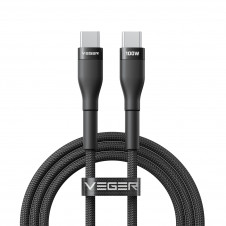 VEGER CC05 cable USB USB 2.0 1,5 m USB C 100 W Negro
